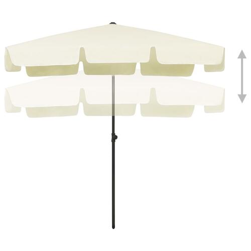 Strandparasol 200x125 cm sandgul