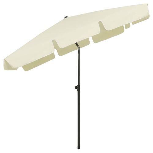 Strandparasol 200x125 cm sandgul