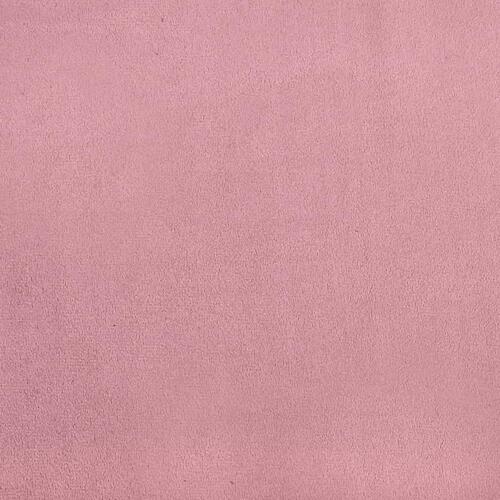 Seng med madras 90x200 cm velour lyserød