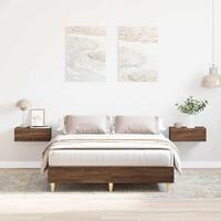 Sengestel uden madras 120x190 cm konstrueret træ brunt eg