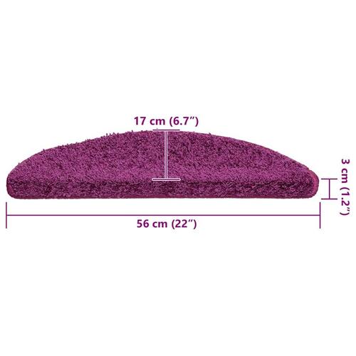 Trappemåtter 20 stk. 56x17x3 cm violet