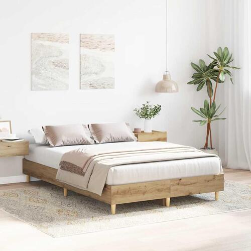 Sengestel uden madras 140x190 cm konstrueret træ kunsteg
