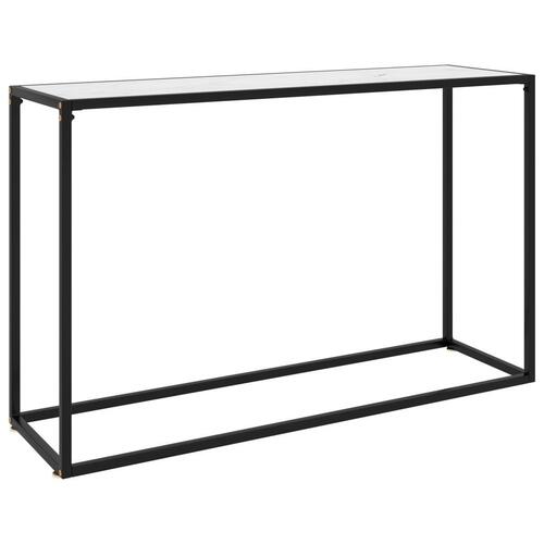Konsolbord 120x35x75 cm hærdet glas hvid