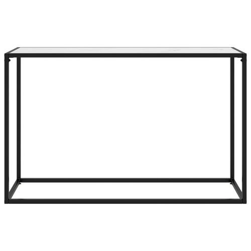 Konsolbord 120x35x75 cm hærdet glas hvid