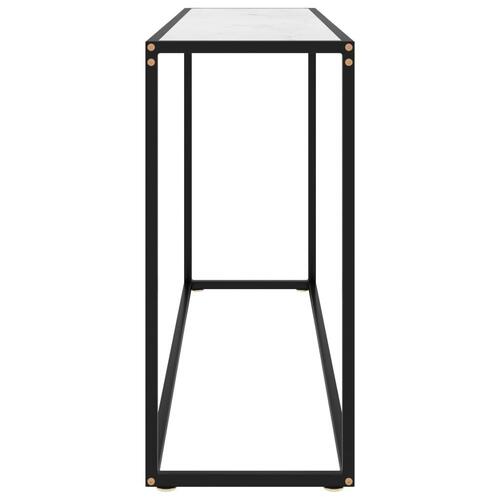 Konsolbord 120x35x75 cm hærdet glas hvid