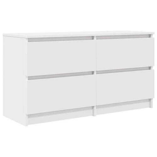 Tv-bord 100x35x54 cm konstrueret træ hvid