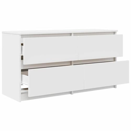 Tv-bord 100x35x54 cm konstrueret træ hvid
