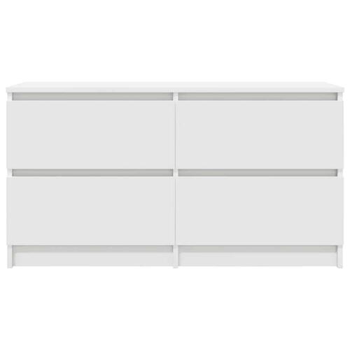 Tv-bord 100x35x54 cm konstrueret træ hvid
