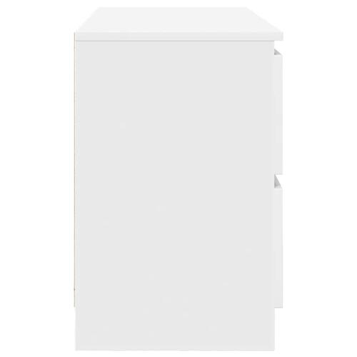 Tv-bord 100x35x54 cm konstrueret træ hvid