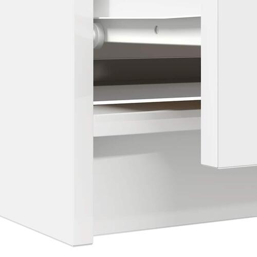 Tv-bord 100x35x54 cm konstrueret træ hvid