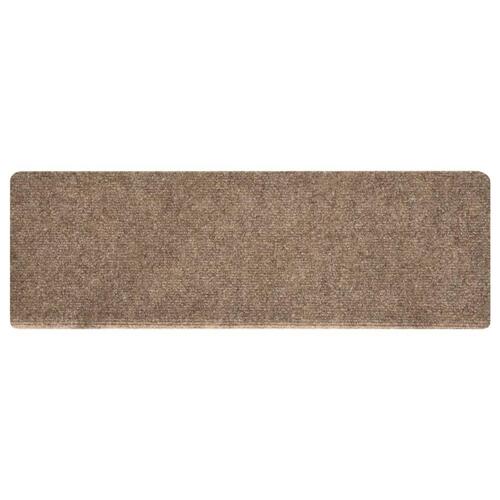 Trappemåtter 15 stk. tuftet 65x21x4 cm cremefarvet