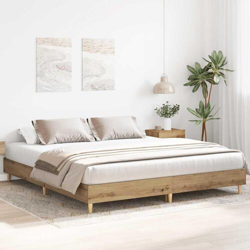 Sengestel uden madras 200x200 cm konstrueret træ kunsteg