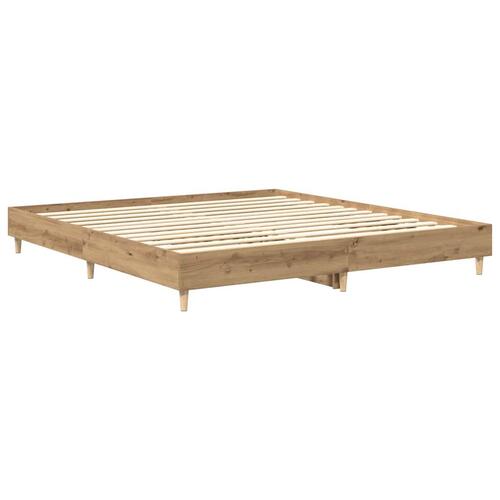Sengestel uden madras 200x200 cm konstrueret træ kunsteg