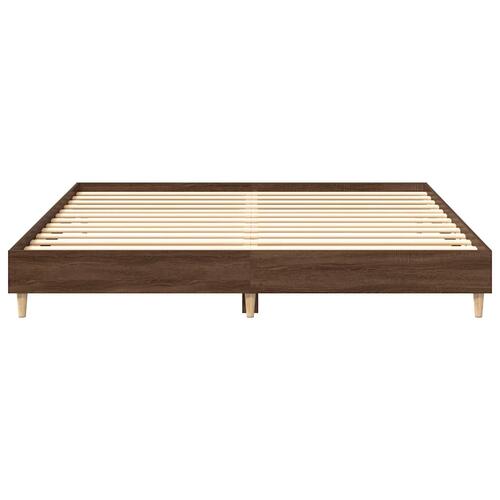 Sengestel uden madras 200x200 cm konstrueret træ brun eg