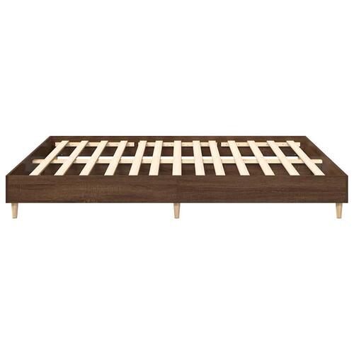 Sengestel uden madras 200x200 cm konstrueret træ brun eg