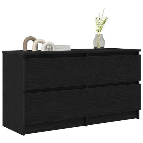 Tv-bord 100x35x54 cm konstrueret træ sort