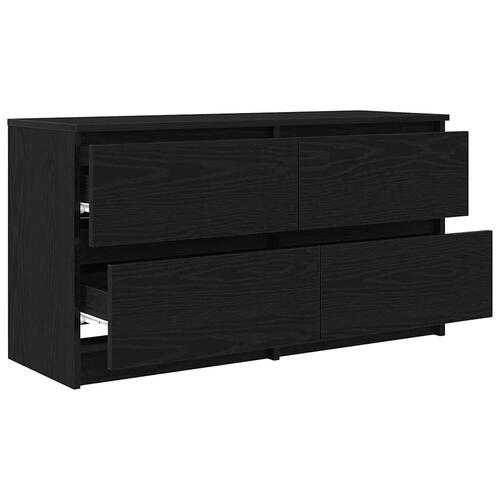 Tv-bord 100x35x54 cm konstrueret træ sort