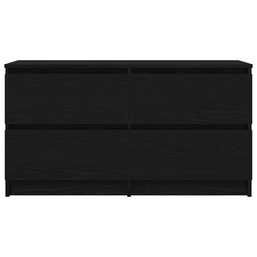 Tv-bord 100x35x54 cm konstrueret træ sort