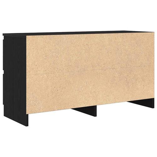Tv-bord 100x35x54 cm konstrueret træ sort