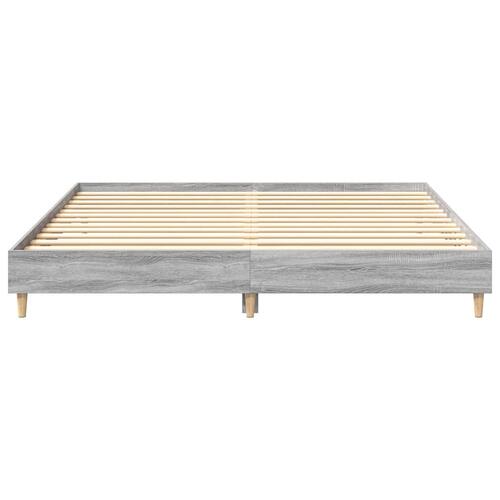 Sengestel uden madras 200x200 cm konstrueret træ grå sonoma-eg