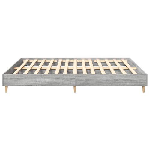 Sengestel uden madras 200x200 cm konstrueret træ grå sonoma-eg