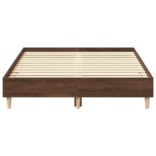 Sengestel uden madras 140x190 cm konstrueret træ brunt eg