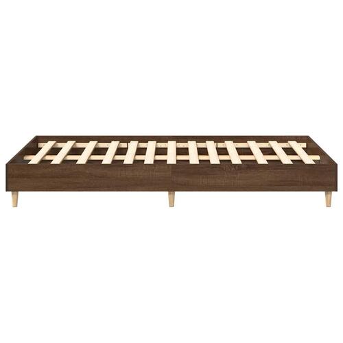 Sengestel uden madras 140x190 cm konstrueret træ brunt eg