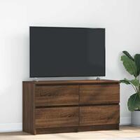 Tv-bord 100x35x54 cm konstrueret træ brun egetræsfarve