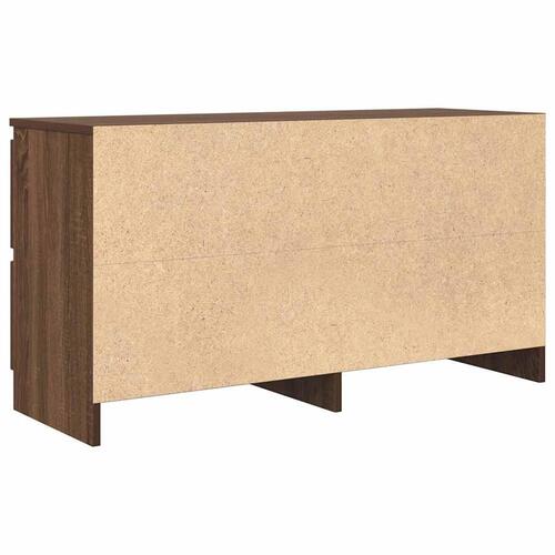 Tv-bord 100x35x54 cm konstrueret træ brun egetræsfarve