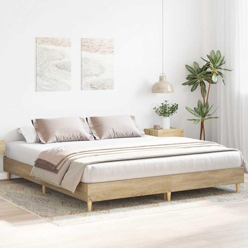 Sengestel uden madras 200x200 cm konstrueret træ sonoma-eg