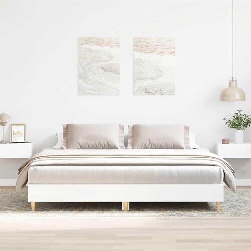 Sengestel uden madras 200x200 cm konstrueret træ hvid