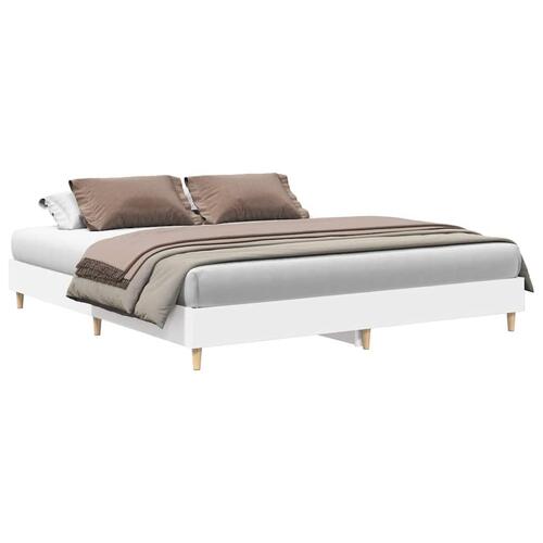 Sengestel uden madras 200x200 cm konstrueret træ hvid