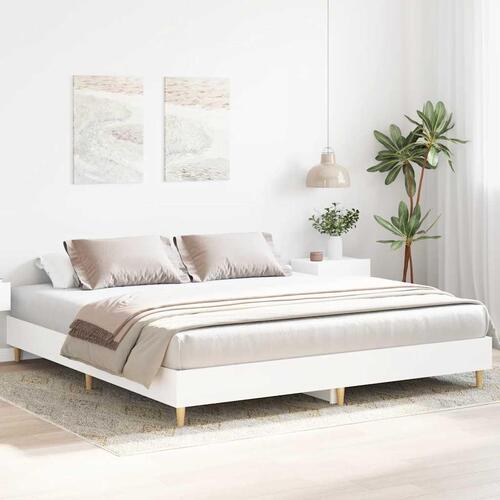 Sengestel uden madras 200x200 cm konstrueret træ hvid