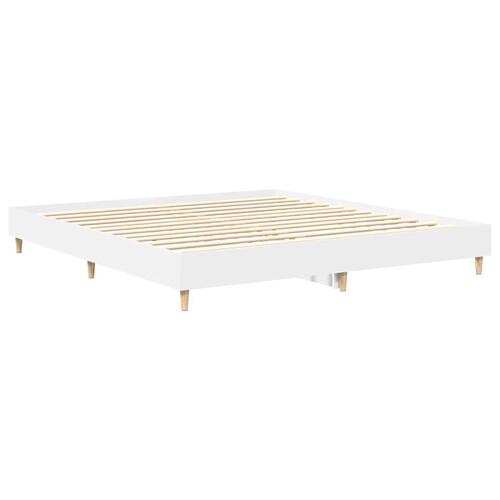 Sengestel uden madras 200x200 cm konstrueret træ hvid