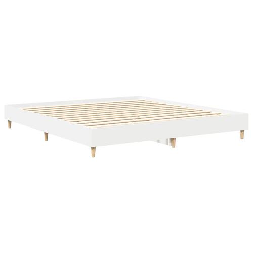 Sengestel uden madras 200x200 cm konstrueret træ hvid