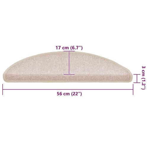 Trappemåtter 20 stk. 56x17x3 cm gråbrun