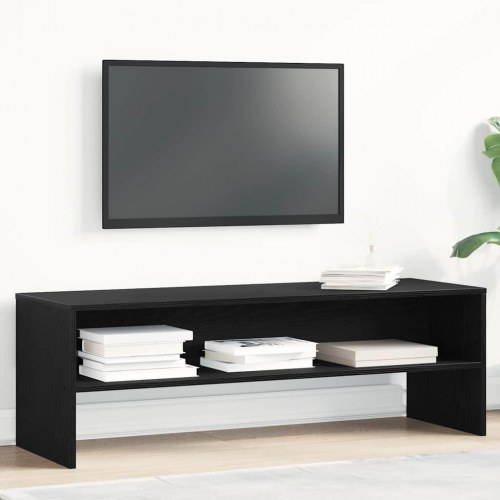 TV-bord 120 x 40 x 40 cm i sort egetræsfarve