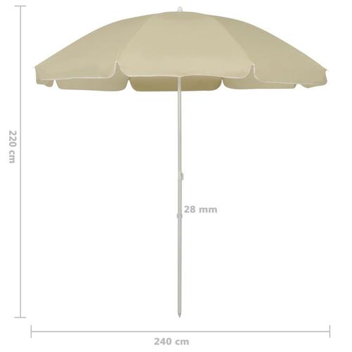 Strandparasol 240 cm sandgul