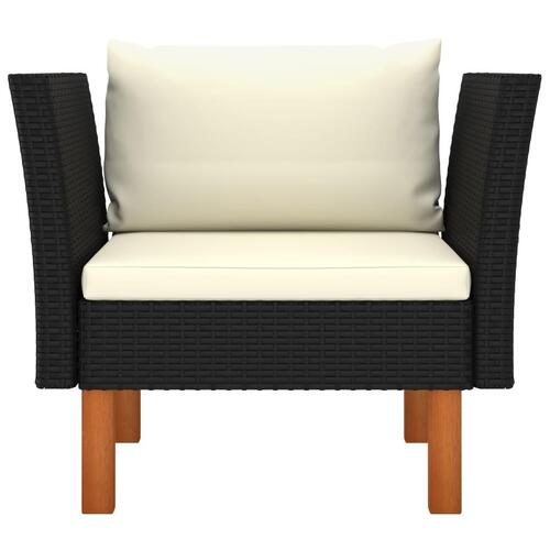 Havesofa polyrattan og massivt eukalyptustræ