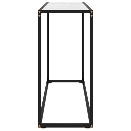 Konsolbord 100x35x75 cm hærdet glas hvid