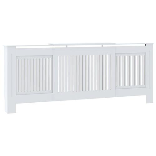 Radiatorskjuler 205 cm MDF hvid