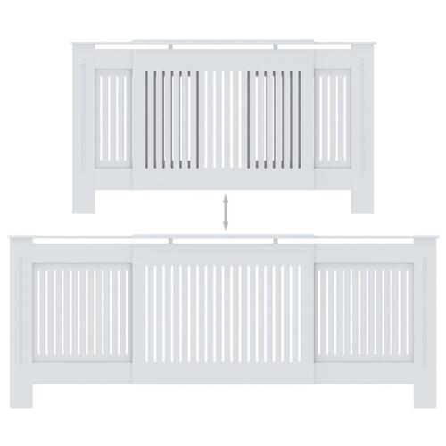 Radiatorskjuler 205 cm MDF hvid