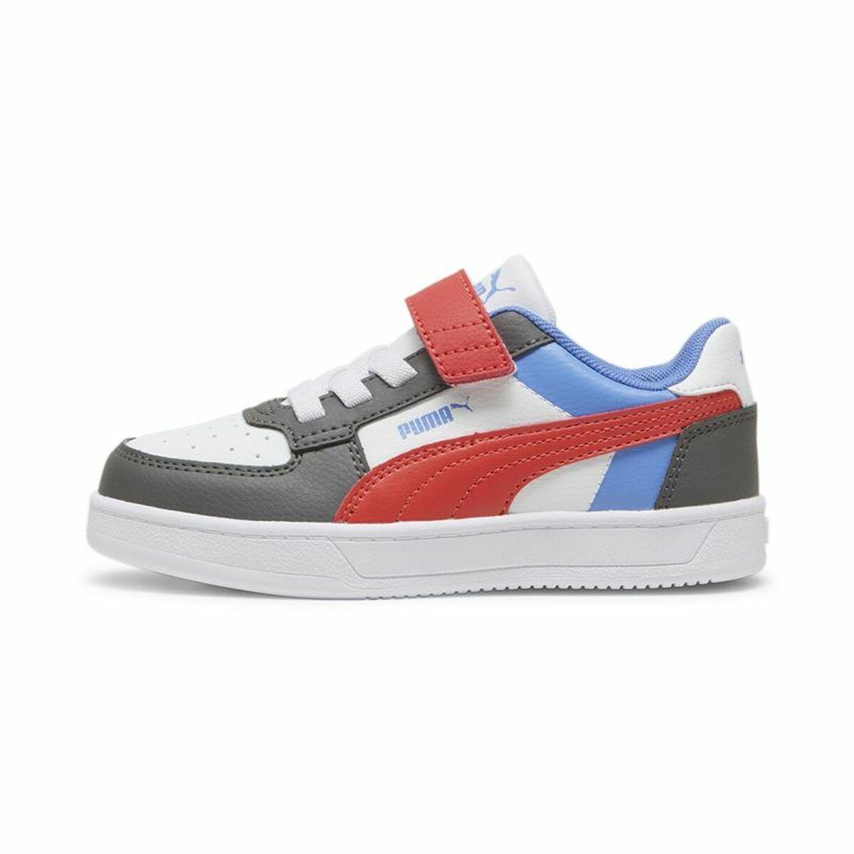 Puma Caven 2.0 Block Cool børnesneakers - Hvid/Grå, str. 30