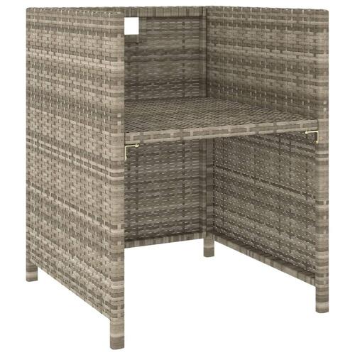Udendørs spisebordssæt 6 dele med hynder polyrattan beige