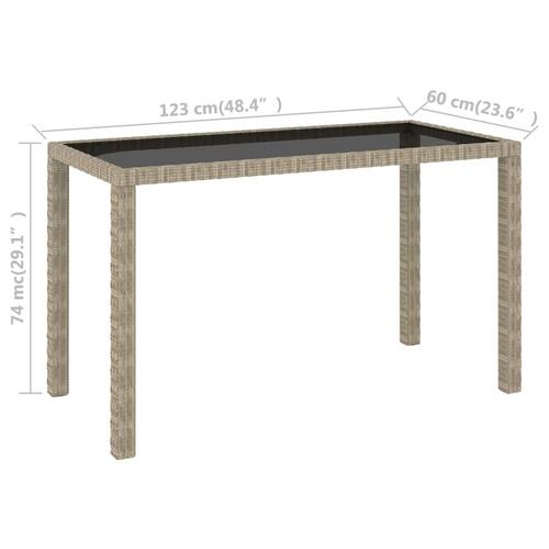 Udendørs spisebordssæt 6 dele med hynder polyrattan beige