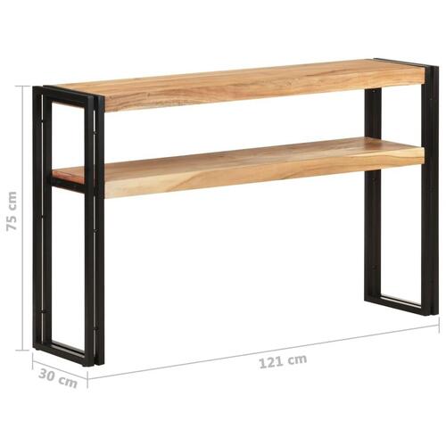Konsolbord 120x30x75 cm massivt akacietræ