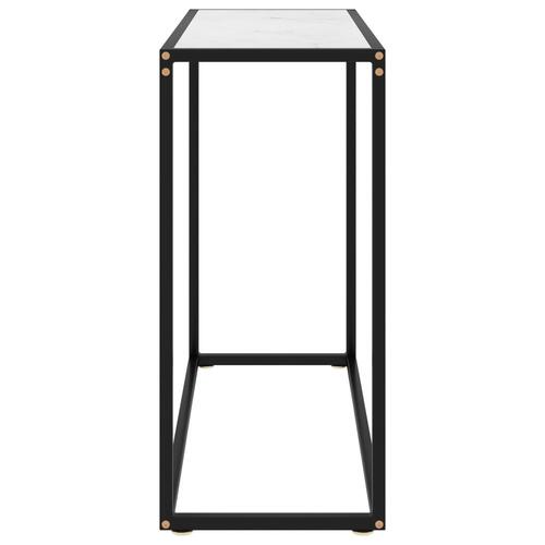 Konsolbord 80x35x75 cm hærdet glas hvid