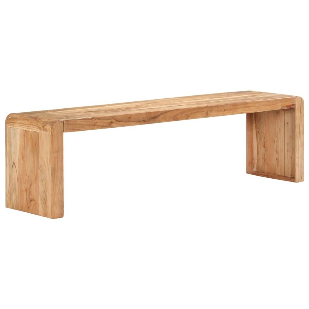 Bænk 160x38x45 cm massivt akacietræ