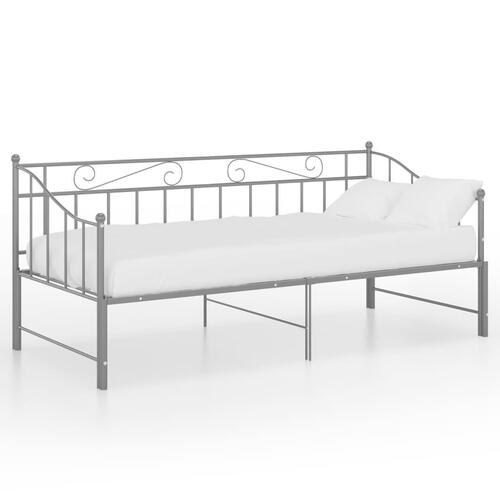 Sengestel til udtræksseng 90x200 cm metal grå