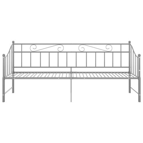Sengestel til udtræksseng 90x200 cm metal grå